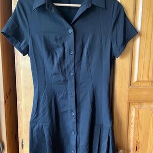 Black Button-Up Dress